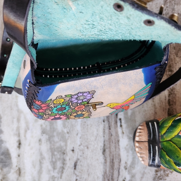 Hand Tooled Hummingbird Crossbody - Picture 16 of 16